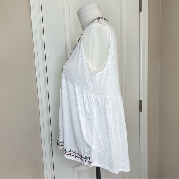 KNOX ROSE Embroidered Sleeveless Babydoll Top Size M - Picture 9 of 12